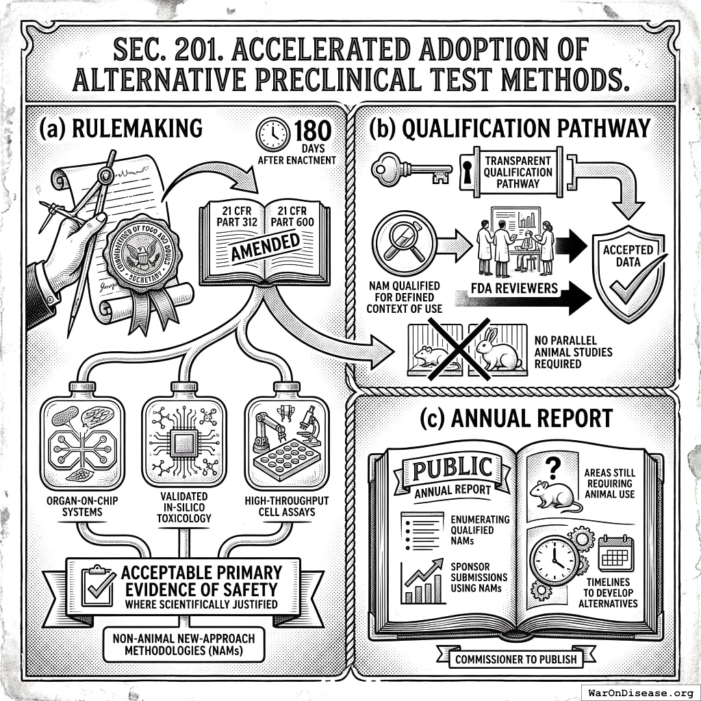 How to make the FDA accept computer models and lab-grown cells instead of killing mice. It’s a multi-step bureaucratic process, naturally.